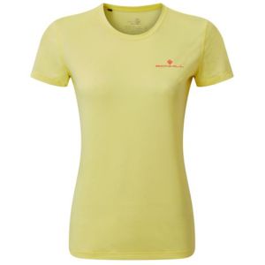 RonHill Ladies Tech S/S Tee in Lemongrass/Hot Pink